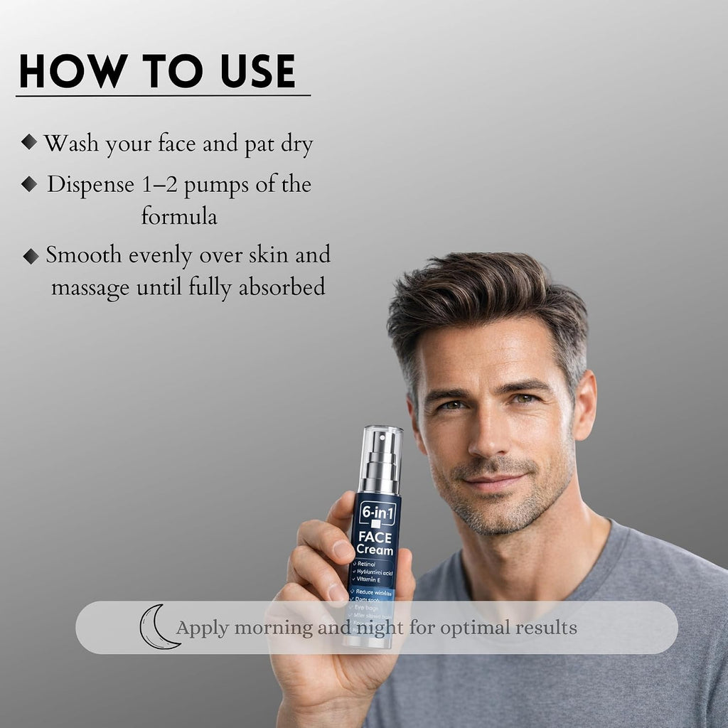 Men's 6-in-1 Advanced Facial Skin Ritual – Smoothing & Brightening Serum