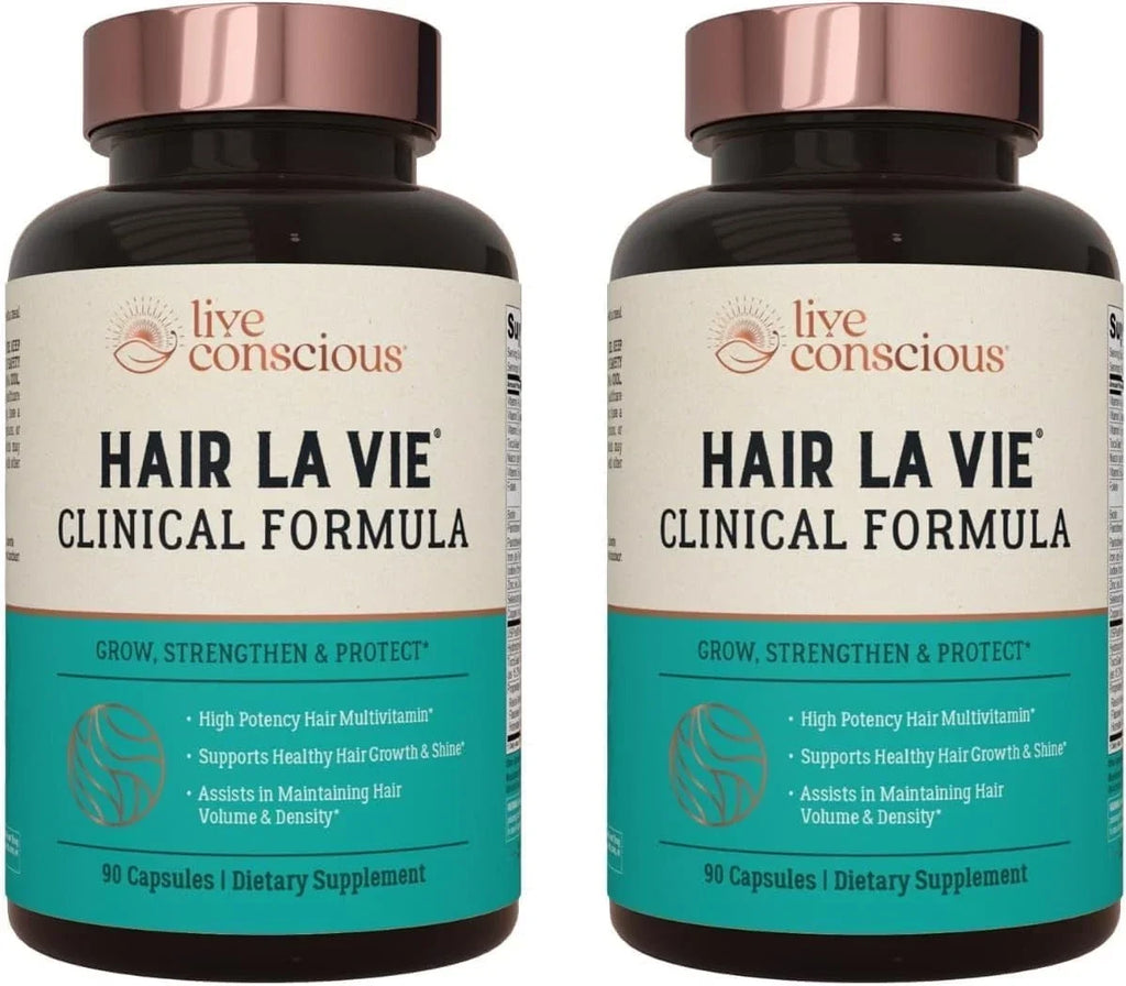 Hair La Vie Clinical Formula Hair Vitamins for Hair Regrowth, 90 Caps Pack of 2