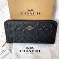 COACH Boxed Long Zip Around Wallet Signature Leather F53834 outlet New with Box